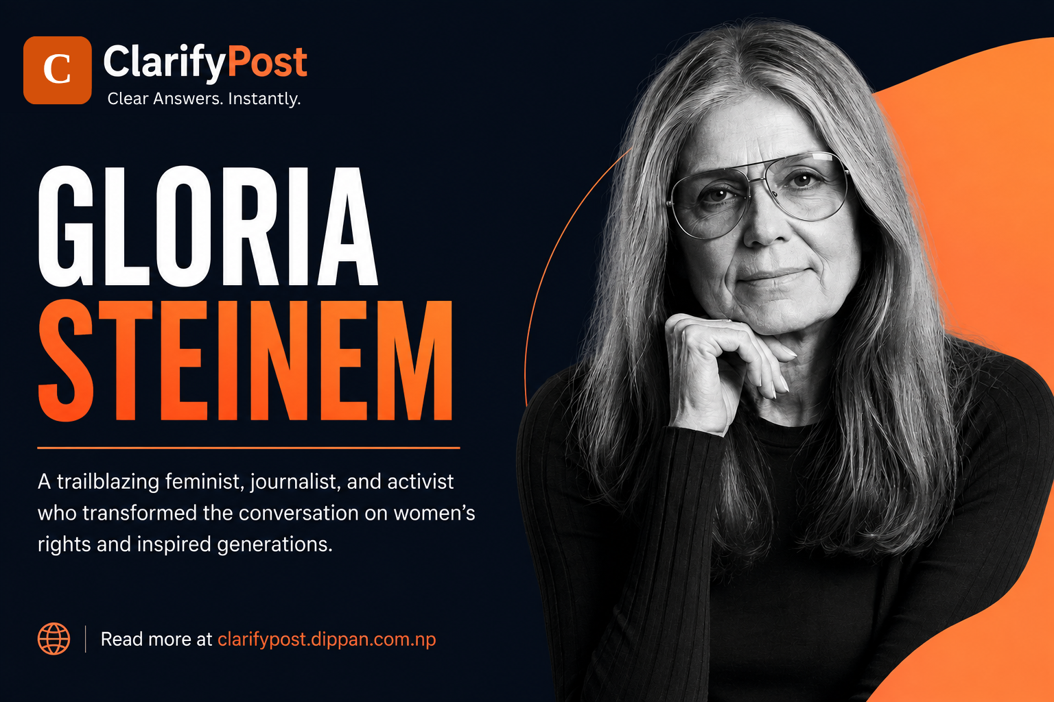 Gloria Steinem speaking at a Women's Action Alliance news conference in 1972